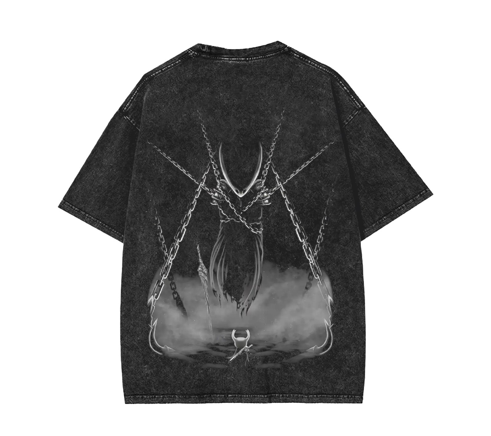 Hollow Knight Unisex Acid Washed Lightweight Cotton T-Shirt [TPR] - Image 3